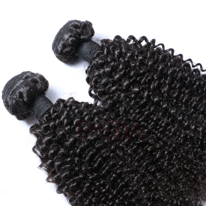 EMEDA 100% Human Hair Weaves Kinky Curly Hair extensions Indian Virgin Hair HW020